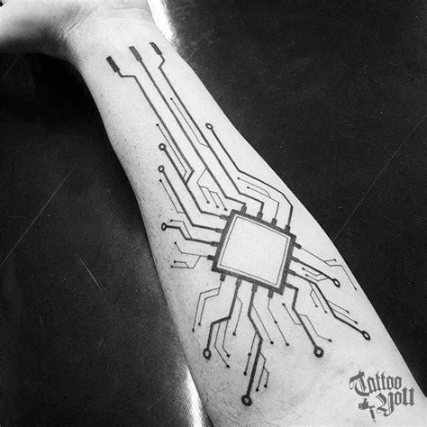 Tech Tattoo Tatuagem Cyberpunk Tatuagem De Computador Tatuagem