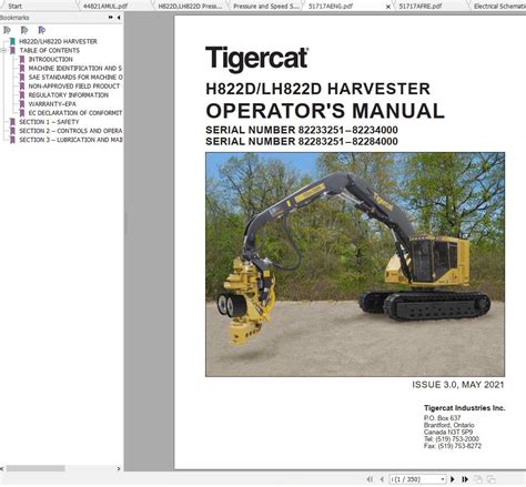 Tigercat H D Lh D Harvester Operator S Manual