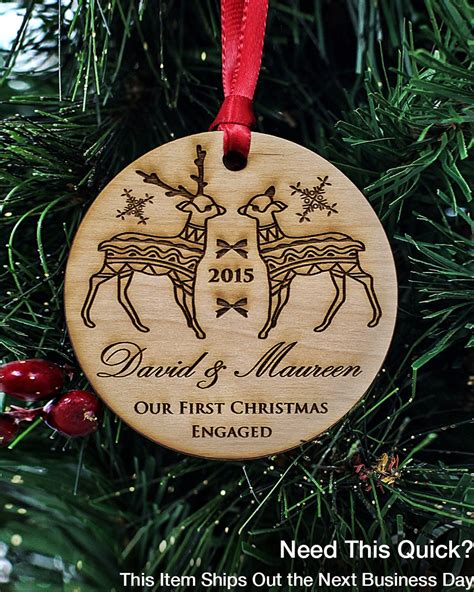 Engagement Gifts for Couple Christmas Ornaments Handmade