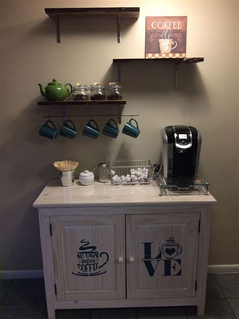 Incredible Home Coffee Station With Low Cost Home Decorating Ideas