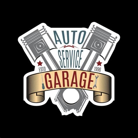 Premium Vector Monochrome Car Repair Service Logo