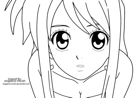 Lucy Heartfilia Lineart By Angelica Micah On Deviantart