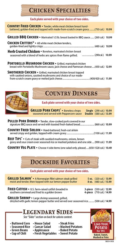 Texas Roadhouse Menu Delivery