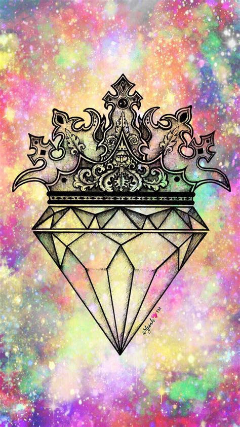 Pin By 👑queensociety👑 On Neon Glow※ Galaxy Wallpaper Diamond