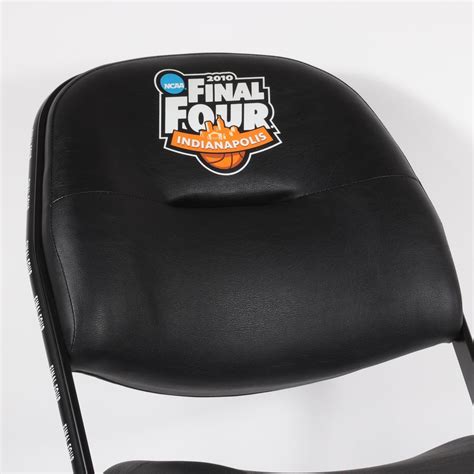 The sideline chair has a sturdy, powder coated frame and polyester fabric. Lot - 2010 NCAA Basketball Final Four Sideline Chair