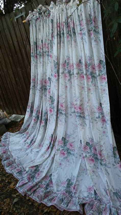 Shabby French Nordic Chic Curtains Curtains Cabbage Roses Etsy