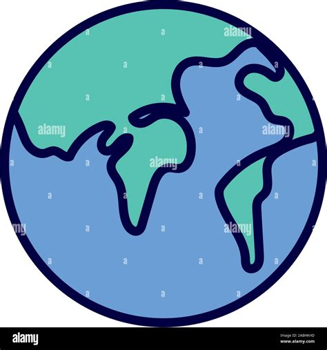 Mapa Del Mundo Tierra Geografía Icono Ilustración Vectorial Imagen