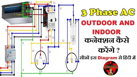 3 Phase Ducting Air Conditioner AC Indoor Outdoor Wiring Diagram In