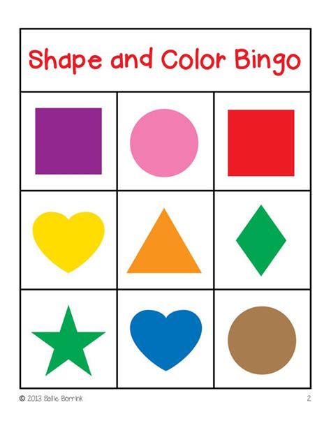 Shapes Bingo Printable Cards C Ile Web E Hükmedin