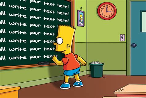 Have fun and follow me on twitter @iyae! write your text by Bart Simpson on chalkboard Images - Frompo