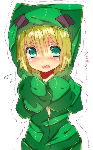 Anime Picture Search Engine Aqua Eyes Blush Creeparka Creeper Green