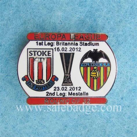 Custom Metal Europe League Lapel Pins Football Hard Enamel Badge In