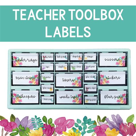 Floral Teacher Toolbox Labels Teacher Toolbox Labels Teacher Toolbox