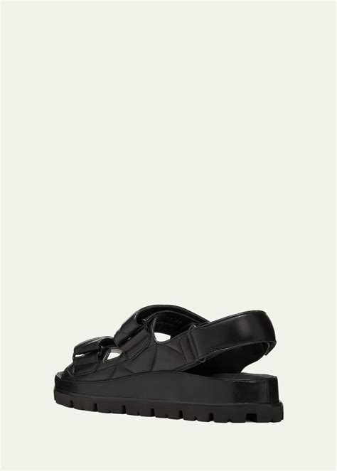 Prada Quilted Leather Slingback Sporty Sandals Bergdorf Goodman