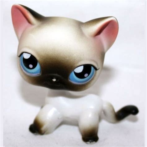 Lps0005 Bis Siamese Cat Variant White Fur With Brown Tips Blue