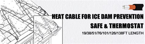 $5.00 coupon applied at checkout. 51ft Heat Roof Gutter De-icing Ice Snow Melter Cable Tape ...