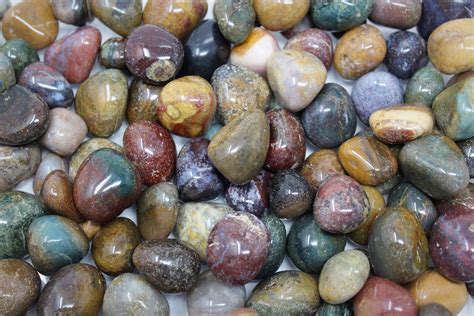 Fancy Jasper Tumbled Stones: Choose 2 oz, 4 oz, 8 oz or 1 lb Bulk Lots ...