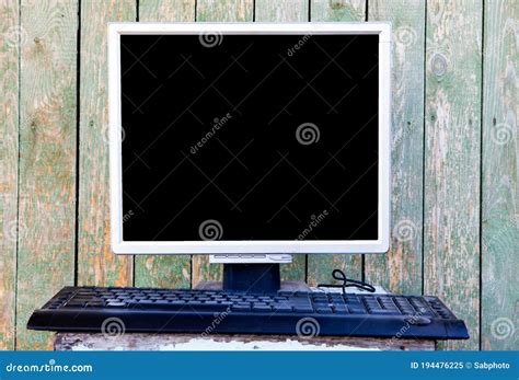 Old Computer Monitor Stock Image Image Of Empty Electronic 194476225