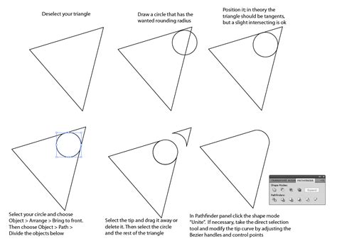 Shapes Illustrator How To Create A Triangle With One Round Corner