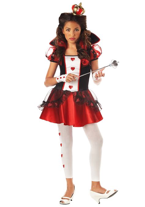 Tween Queen Of Hearts Costume Movie Character Costume