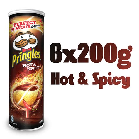 Buy Pringles Hot And Spicy Flavored Chips 165 Grams X 6 Packs