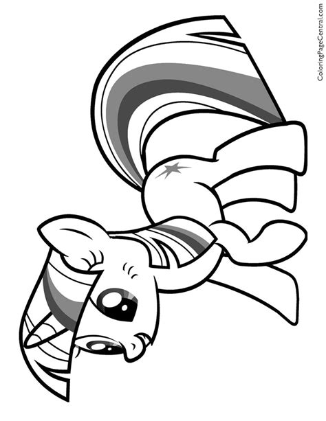 This sweet little equine is all about fashion. My Little Pony - Twilight Sparkle 02 Coloring Page ...