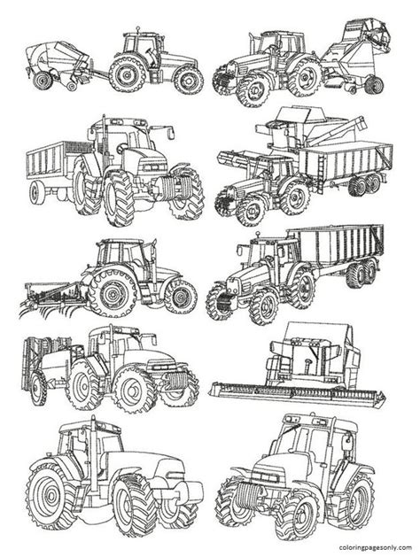 Farm Machines Coloring Page Free Printable Coloring Pages