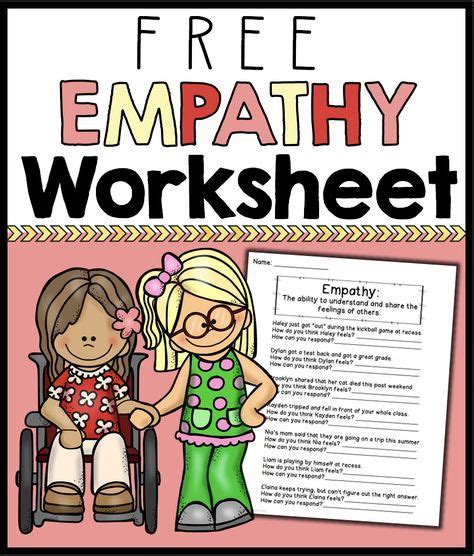 Empathy Worksheets Free Teaching Empathy Social