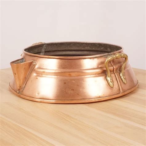 Bowl Plate Tray Dish Vintage Copper Low Bowl With Spout And
