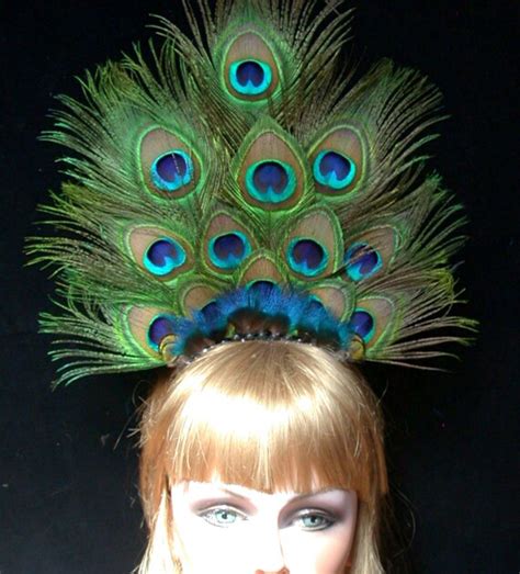items similar to peacock queen headdress peacock crown on etsy