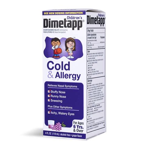 Childrens Dimetapp Cold And Allergy 4 Oz Liquid Yahya Trading Corporation