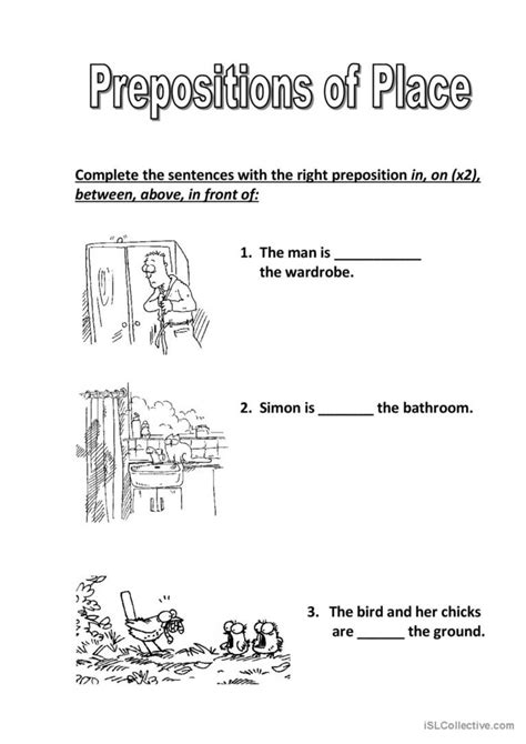 prepositions of place part 4 english esl worksheets pdf and doc