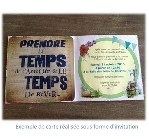 Invitation card retired country theme | Depart retraite, Carte