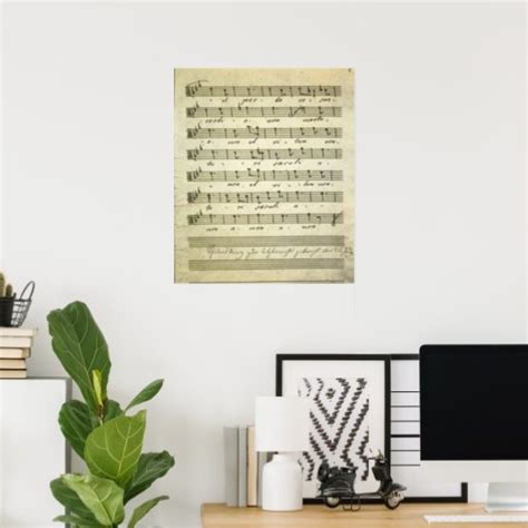 Vintage Sheet Music Antique Musical Score 1810 Poster Zazzle