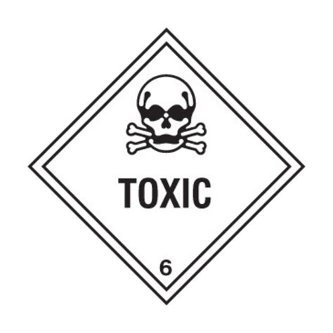 UN Hazard Warning Diamond Class 6 1 Toxic Substances