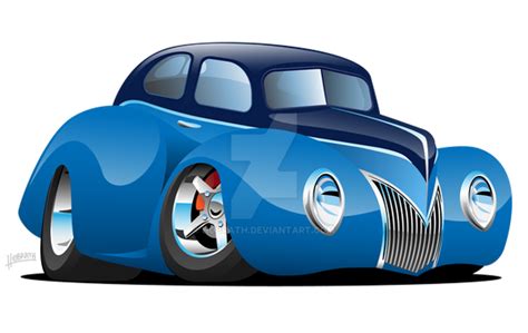 Classic Street Rod Coupe Custom Car Cartoon By Hobrath On Deviantart