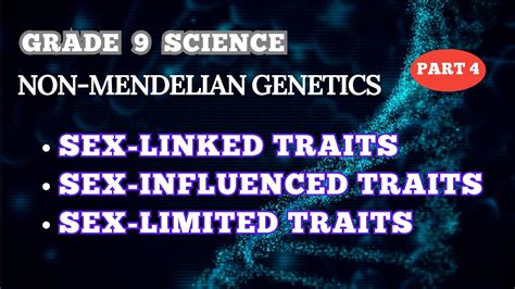 Non Mendelian Genetics Sex Linked Traits Sex Influenced Traits Sex Limited Traits Science