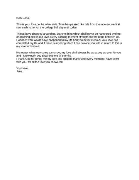 Sample Love Letter For Her The Document Template