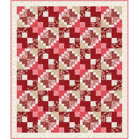 Wilmington Prints Rhapsody In Reds Kaye England Floral Patches Throw