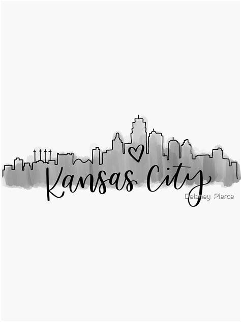 Kansas City Skyline Sticker By Dpie1225 Redbubble