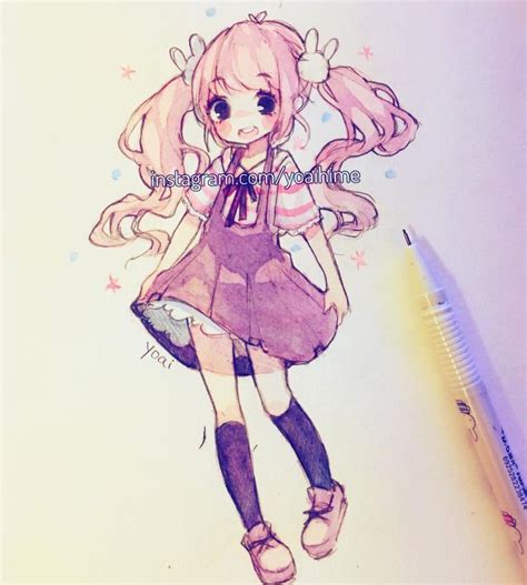 Pencil Drawing Of Cute Anime Girls Pin By Ill Let You Down On