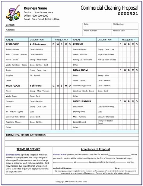 Office Cleaning Estimate Template Free Template Resume Examples