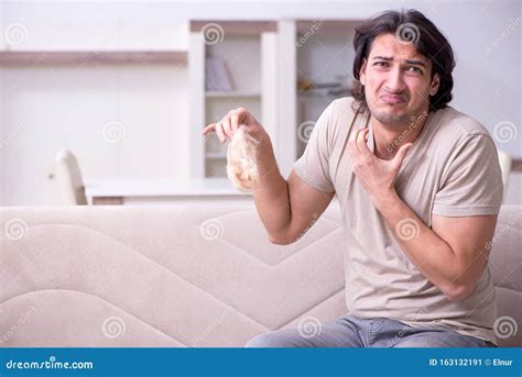 Young Man Suffering From Allergy Stock Image Image Of Medical