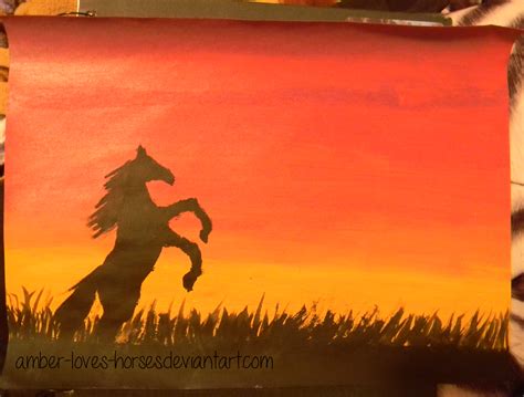 Horse And Sunset Silhouette By Amber Loves Horses On Deviantart