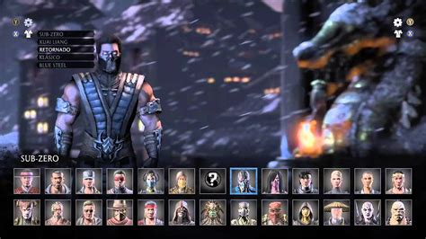 Mortal Kombat X Sub Zeros All Skins Youtube