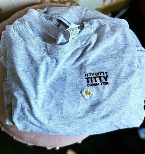 Itty Bitty Titty Committee T Shirt Funny Body Positive Small Etsy