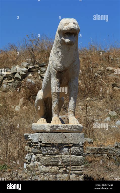 The Naxian Lions Terrace In The Archaeological Site Of The Sacred