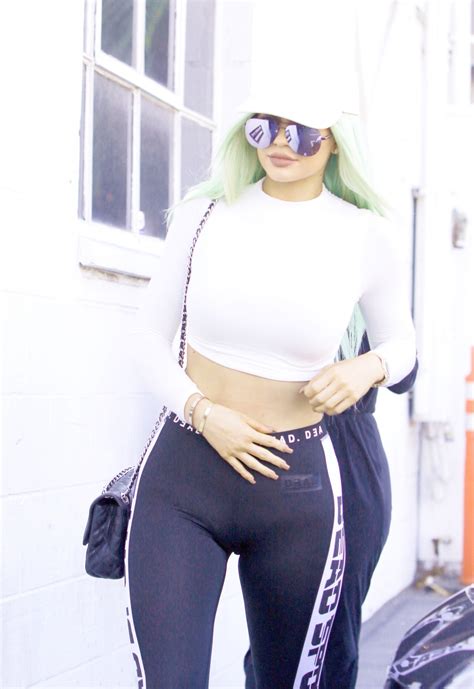 Looking for more camel toe? Kylie Jenner Cameltoe And See Through To Thong At a Studio ...