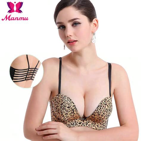Sexy Back Straps Seamless Deep V Push Up Bra Built In Essential Oil Massage Water Bag Free