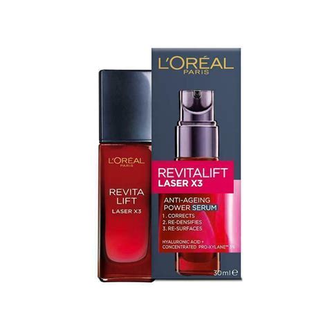 3.04 fl oz (pack of 1). L'Oreal Paris Revitalift Laser x3 Serum 30ml Corrects ...